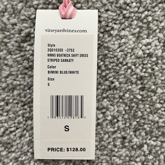 NWT Vineyard Vines Boatneck Shift Dress Striped Sankaty Size S - Picture 4 of 4